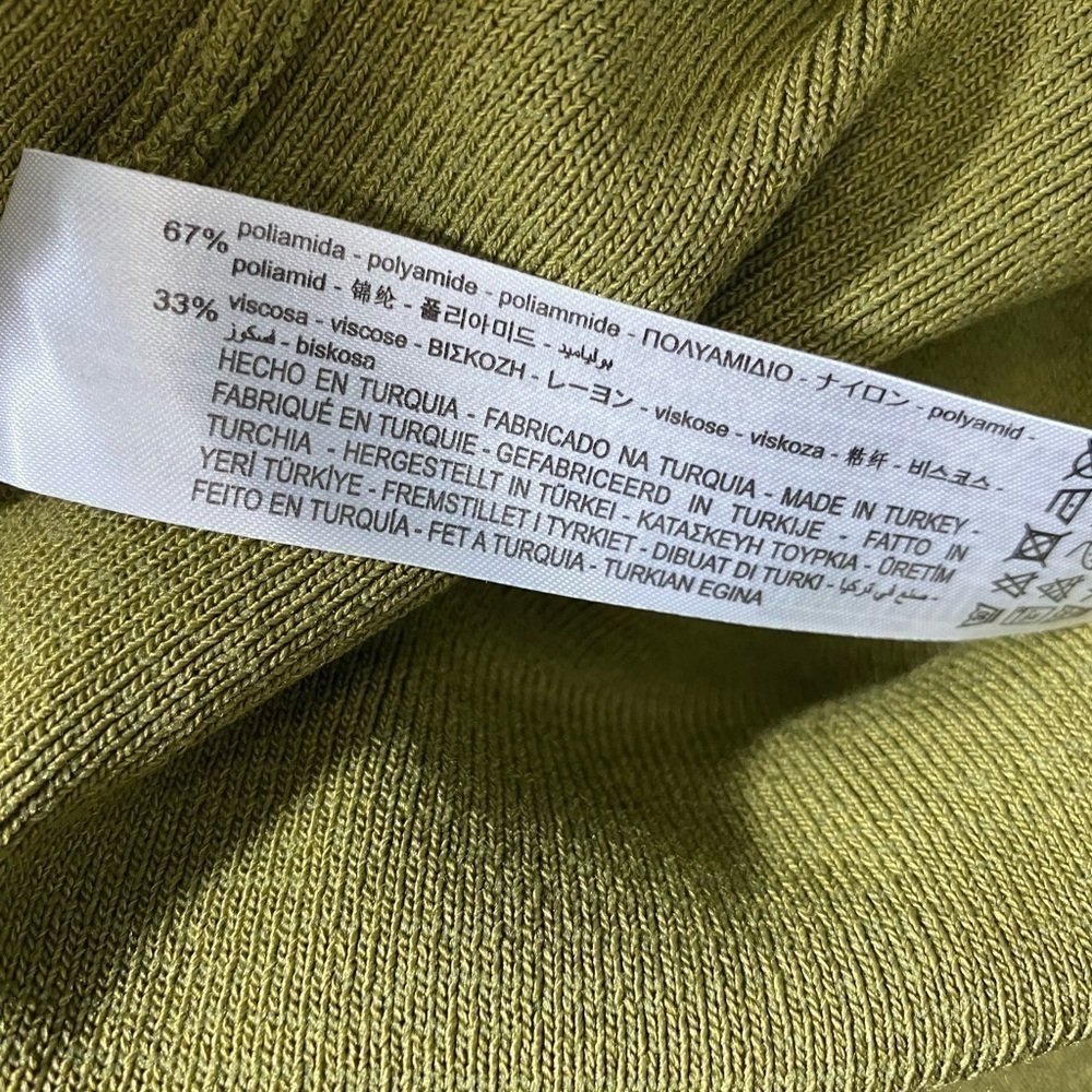 Zara Green Stretchy Knit Square Neck Skater Mini Dress - Picture 12 of 12